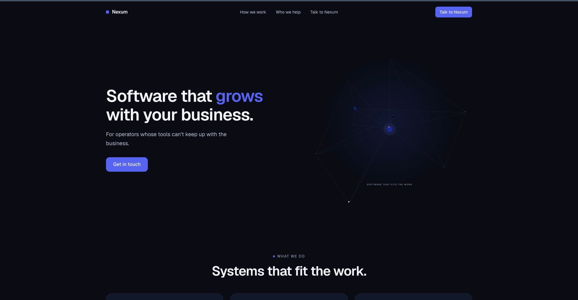 Nexum hero, software that grows with your business